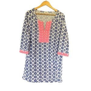 Vineyard Vines Navy and Hot Pink Tunic Top